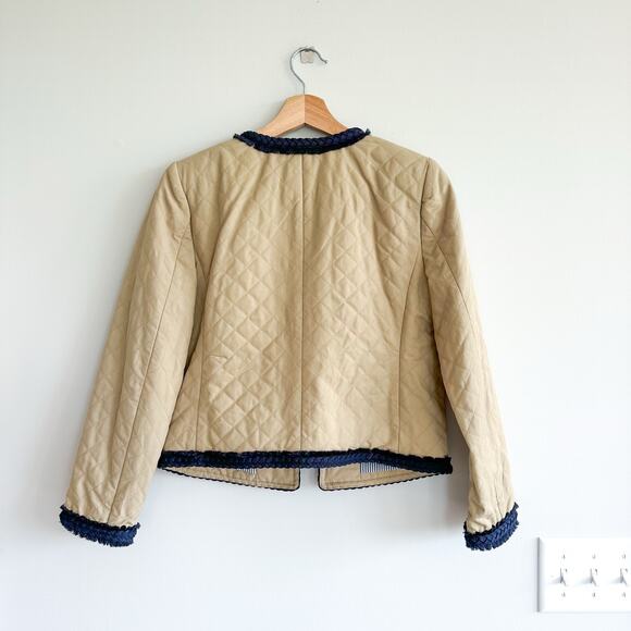 J. Crew Quilted Safari Jacket Khaki 2 - Picture 2 of 9